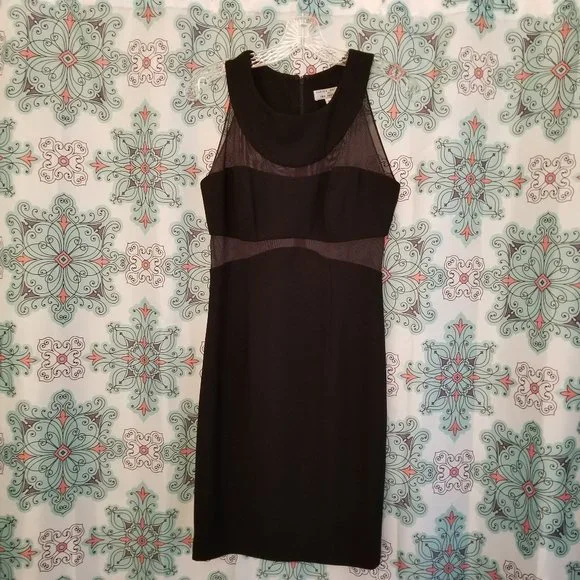 Andrea Polizzi For Rex Lester Dresses | Andrea Polizzi For Rex Lester Black Sheer Cutout Bodycon Dress (Size 6) | Color: Black | Size: 6 |
